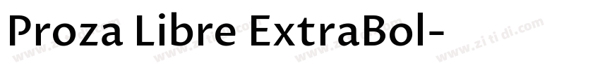 Proza Libre ExtraBol字体转换